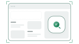 Illustration of research with a magnifying glass